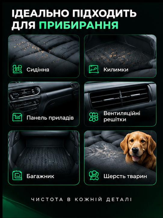 Портативний автомобільний пилосос XL-1962 120 Вт, 9000 Па